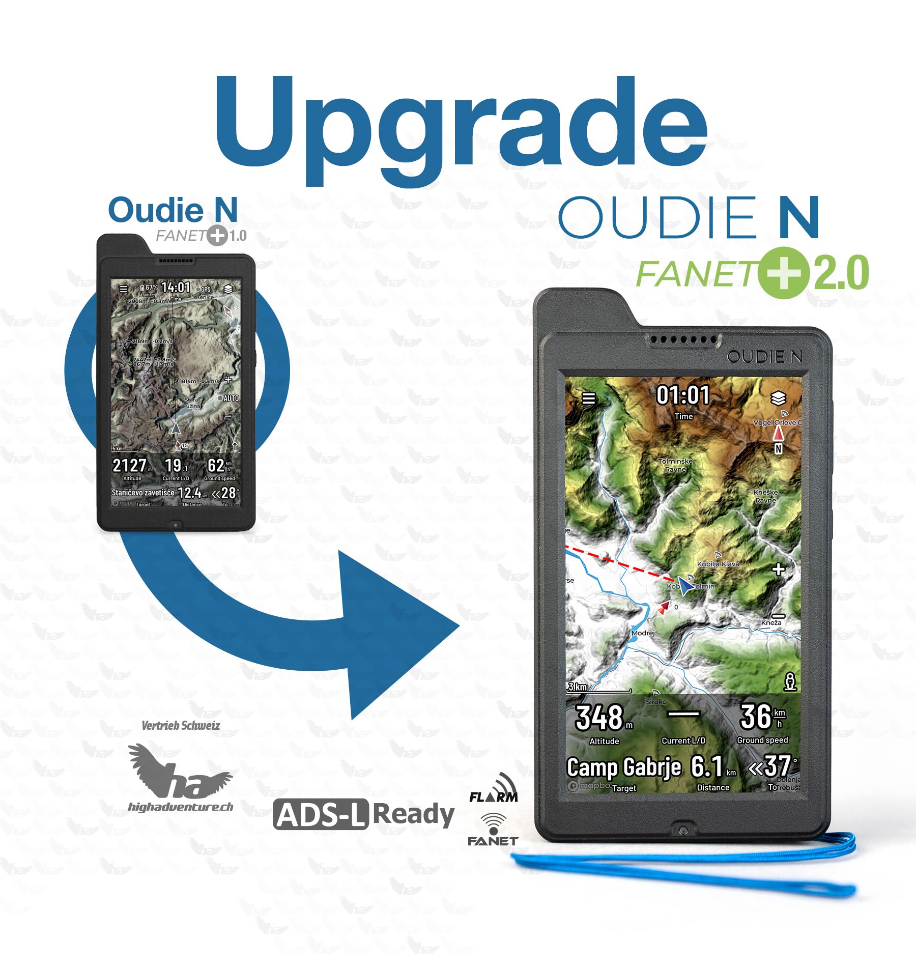 Upgrade Oudie N Fanet+ 1.0 auf Oudie N Fanet+ 2.0