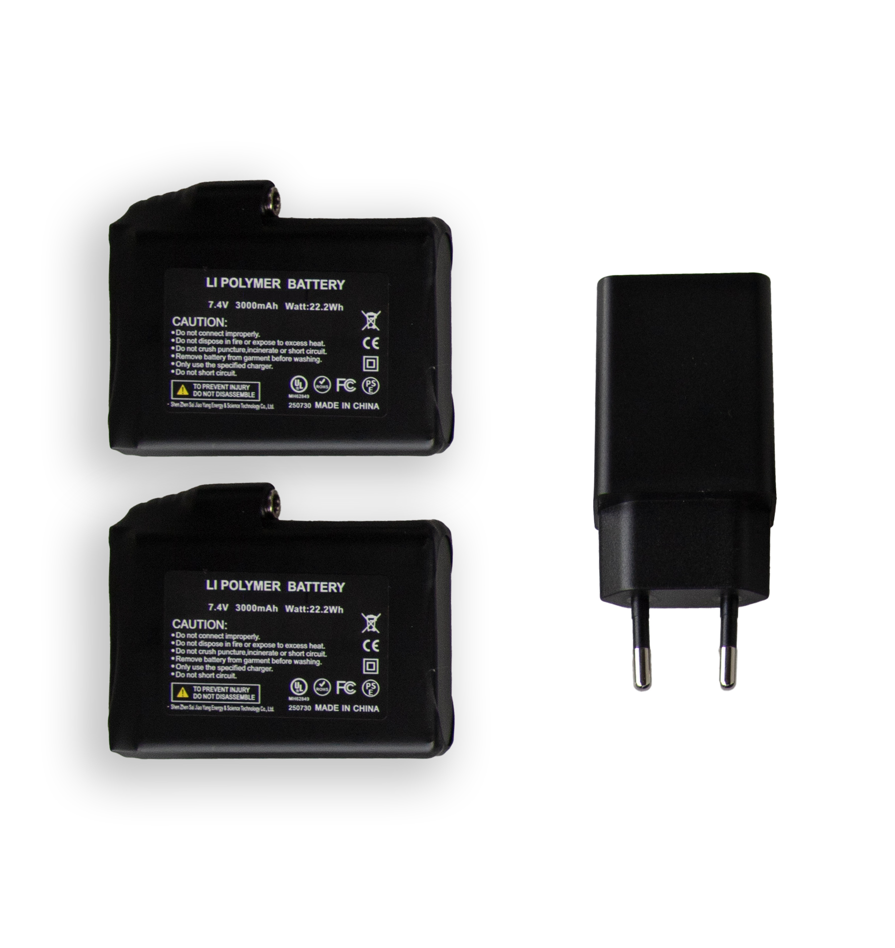 Image de 7,4 V 3.000 mAh Li-Po-Akkus inkl. Dual-Ladegerät mit EU-Stecker