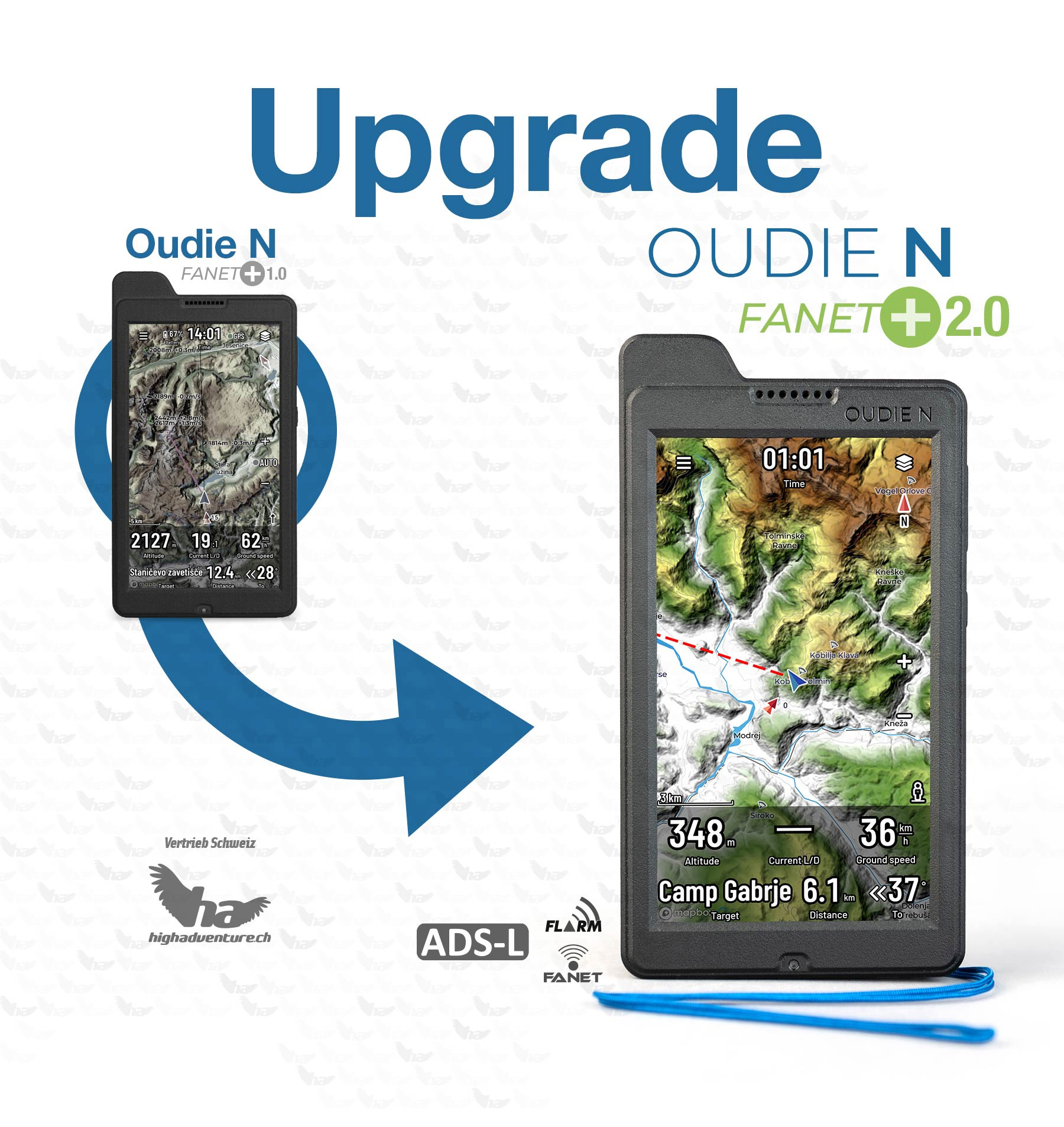 Upgrade Oudie N Fanet+ 1.0 auf Oudie N Fanet+ 2.0
